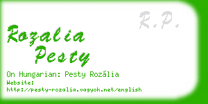 rozalia pesty business card
