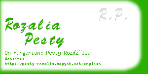 rozalia pesty business card